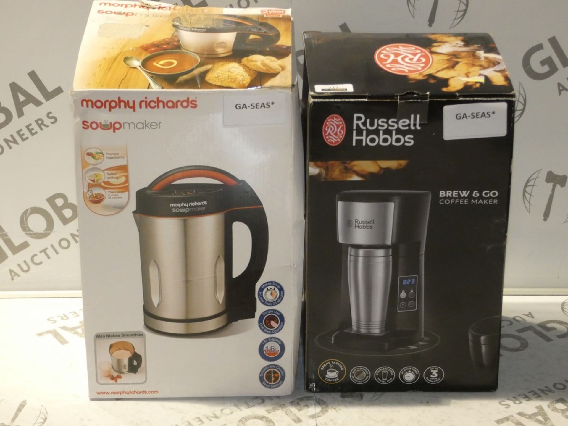 Assorted Items to Include a Russell Hobs Brew and Coffee Maker and a Morphy Richards 1.6ltr