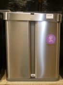 Simple Human 58ltr Stainless Steel Twin Recycling