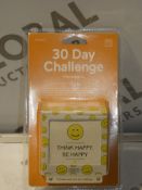 Sourced From John Lewis: Brand New 30 Day Challenger Happiness Think Happy Be Happy Post It Note
