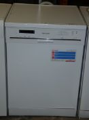 Sharp QWSG472W AA Rated Digital Display Under the Counter Freestanding Dishwasher in White with 12