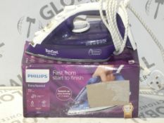 Assorted Boxed and Unboxed Phillips Easy Speed Steam Irons RRP £60 each
