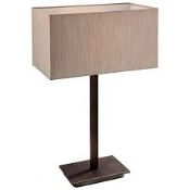 Sourced From Wayfair: Boxed First Light Prince Stainless Steel Beige Fabric Designer Table Lamps RRP