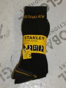 Lot to Contain 5 Brand New Packs of 3 Stanley Sizes 6-11 Work Socks with Combined RRP £32