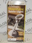 Lot to Contain 2 Boxed Life Max Magnifying Table Lamps