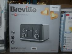 Boxed Breville Collection Lustra Strom Grey 4 Slice Toaster RRP £60