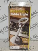 Lot to Contain 2 Boxed Life Max Magnifying Table Lamps
