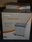 Lot to Contain 2 Boxed Crosscut Script Paper Shredders