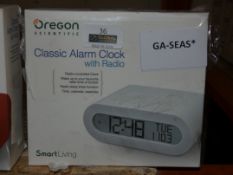 Boxed Oregan Scientific Smart Living Classic Alarm Clock with Radio RRP £50