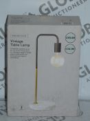 Lot to Contain 2 Boxed Kirkton House Vintage Table Lamps Combined RRP £40