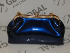 Metallic Navy Blue Gold and Diamonte Detail Brand New Coolives Women's Shoulder Bag RRP £50