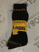 Lot to Contain 5 Brand New Packs of 3 Stanley Sizes 6-11 Work Socks with Combined RRP £39