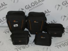 Lot to Contain 5 Assorted Lowepro SLR Camera Cases and Accessory Cases