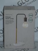 Lot to Contain 2 Boxed Kirkton House Vintage Table Lamps Combined RRP £40