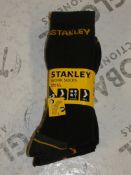 Lot to Contain 5 Brand New Packs of 3 Stanley Sizes 6-11 Work Socks with Combined RRP £35