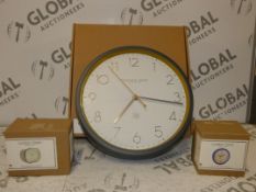 Lot to Contain 3 Assorted Thomas Kent and London Clock Company Wall Clocks and Mantle Clocks