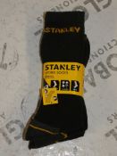 Lot to Contain 5 Brand New Packs of 3 Stanley Sizes 6-11 Work Socks with Combined RRP £37