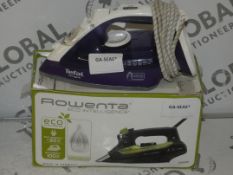 Lot to Contain 2 Assorted Tefal Ultraglide and Rowenta Eco Intelligence Steam Irons