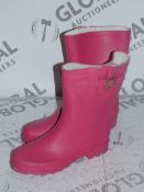 Brand New Pair of Size EU37 Oufan Pink Designer Wellington Boots