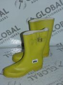 Brand New Pair of Oufan Size EU37 Ladies Bright Yellow Wellington Boots