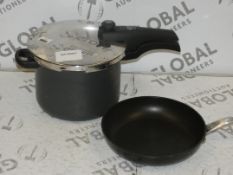 Assorted Pans to Include Prestige Pressure Pan and 1 Circulon Frying Pan RRP £35-70
