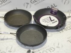 Assorted Easy Glide Never Stick 2 Frying Pans RRP£35-50each