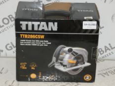 Boxed Titan TTB286CSW 1600W Circular Saw with Laser Precision Guide RRP £55 (60525)(312932)