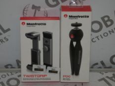 Manfrotto 2 Piece Universal Camera and Phone Accessory Packs to Include a Pixi Mini Tripod and a