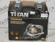 Boxed Titan TTB286CSW 1600W Circular Saw with Laser Precision Guide RRP £55 (60525)(312932)