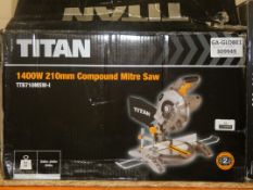 Boxed Titan TTB710MSW-I 1400W 210mm Compound Mitre Saw RRP£50 (SX012737651)(309949)