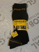 Brand New Packs of 3 Sizes 6-11 Stanley Work Socks RRP £6