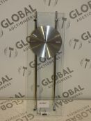 London Clock Company Stainless Steel and Glass Wall Hanging Pendulum Clock (Missing Pendulum) RRP £