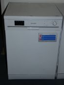 Sharp QW-F471W Double AA Rated Under Counter Freestanding Dishwasher