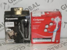 Assorted Items to Include a Colgate Pro Clinical A1500 Toothbrush and a Panasonic ER-GB42-K Gents