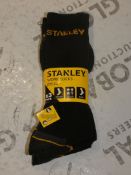 Brand New Packs of 3 Sizes 6-11 Stanley Work Socks RRP £6