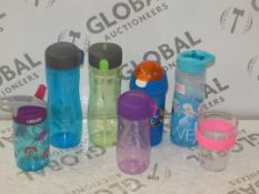 Assorted Sistema Portable Drinking Bottles Camelback Portable Water Bottles and a Disney Frozen