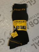 Brand New Packs of 3 Sizes 6-11 Stanley Work Socks RRP £6