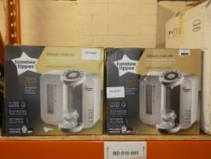 Boxed Tommee Tippee Closer to Nature Perfect Perforation Bottle Warming Stations RRP£90each