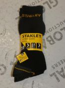 Brand New Packs of 3 Sizes 6-11 Stanley Work Socks RRP £6