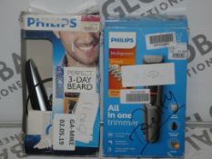 Assorted Hair Care Products to Include a 9in1 Phillips Multi Groom Trimmer and Phillips Beard