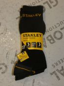 Brand New Packs of 3 Sizes 6-11 Stanley Work Socks RRP £6