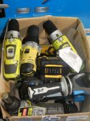 Assorted Unboxed JCB Ryoby and Macallister Cordles