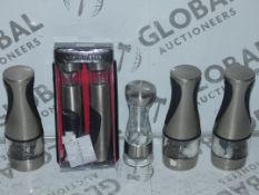 Assorted Items to Include Cole and Mason Double Electric Salt and Pepper Mills and Breathalisers