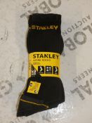 Brand New Packs of 3 Size UK 6 - 11 Stanley Work Socks RRP £6 Per Pack