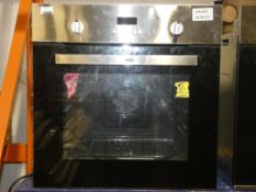 Stainless steel and Black Glass Fully Integrated Single Fan Assisted Electric Oven