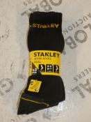 Brand New Packs of 3 Size UK 6 - 11 Stanley Work Socks RRP £6 Per Pack