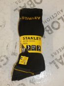 Brand New Packs of 3 Size UK 6 - 11 Stanley Work Socks RRP £6 Per Pack