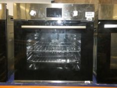 Stainless steel and Black Glass Fully Integrated Single Fan Assisted Electric Oven