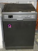 Sharp QW-DX26F41A AAA Rated Under the Counter Dishwasher in Anthracite Grey With 12 Months