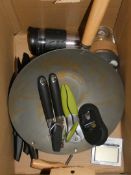 Assorted Items to Include 1 Kenhom Pan, 1 Black Tin Opener, 1 Green Tin Opener, 1 One Touch Tin