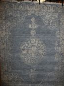 140 X 195cm Grey Blue Medallion Floor Rug RRP£300